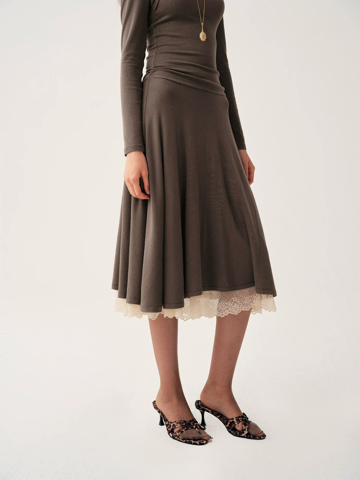 Grey Waistcoat Style Long Dress