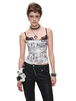 Newspaper Lace Corset Top