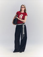 Polka Dot Straight Pants