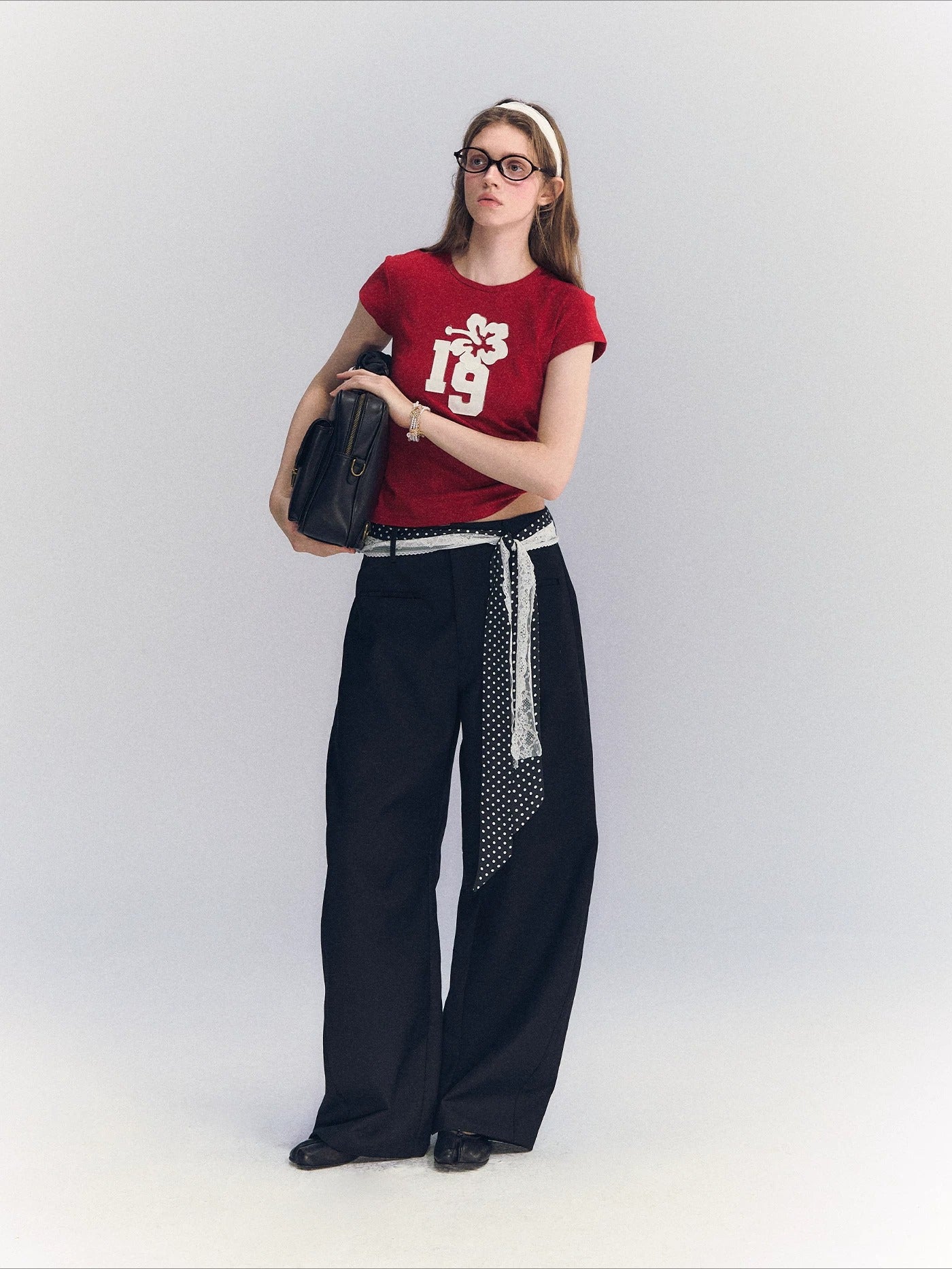 Polka Dot Straight Pants