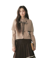 Vintage Bow Cape Knit Sweater