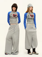 Polka Dot Raglan Long Sleeve Tee