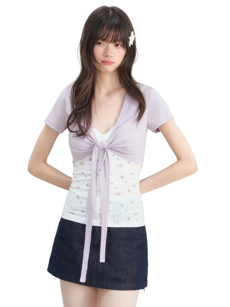 Floral Cardigan Cami Set