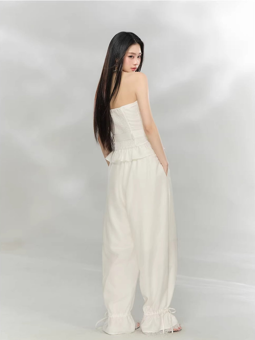 Strapless Halter Lace Top
