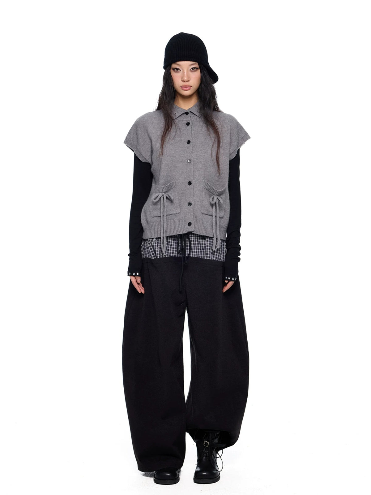 Korean Wool Knit Vest Cardigan