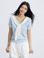 Layered Cape Knit Top
