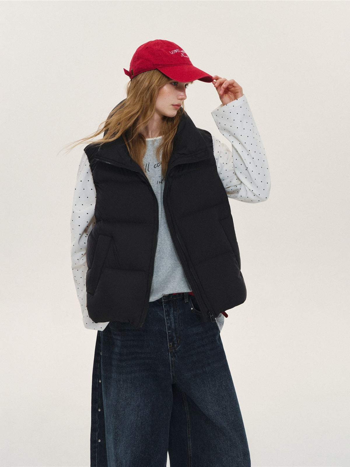 Stand Collar Quilted Down Vest