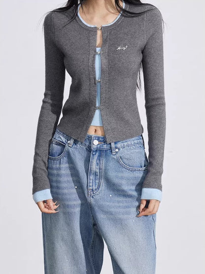 Contrast Layer Knit Top