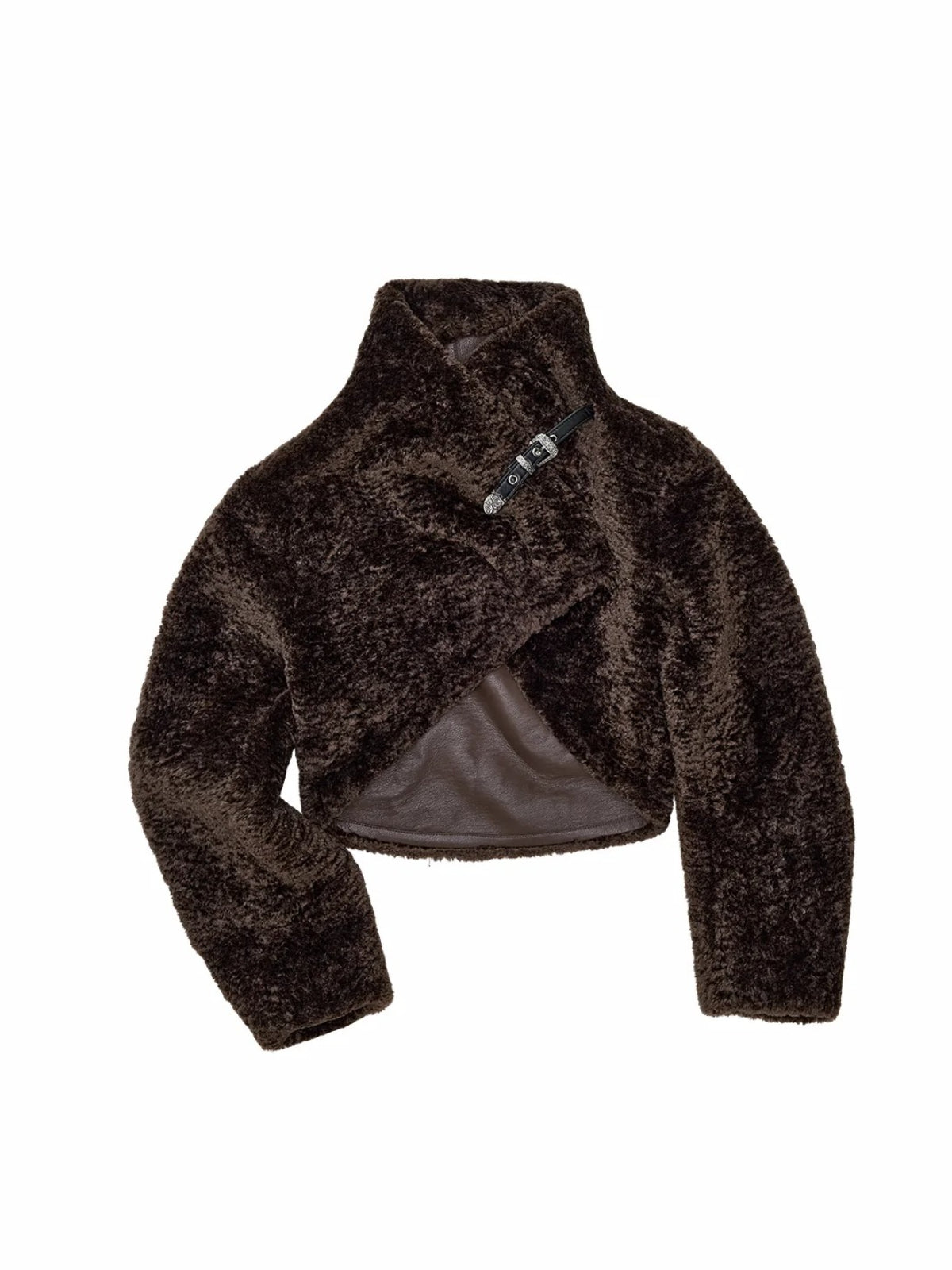 Leopard Faux Fur Crop Coat
