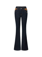 Vintage Raw Denim Slim Flare Jeans