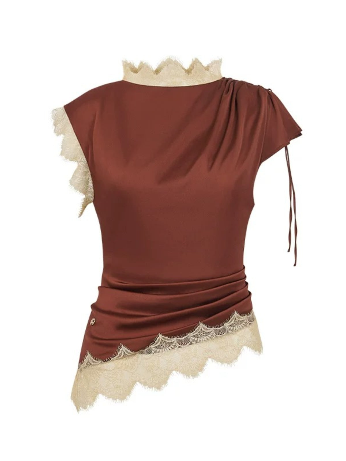 Irregular Satin Two Piece Set