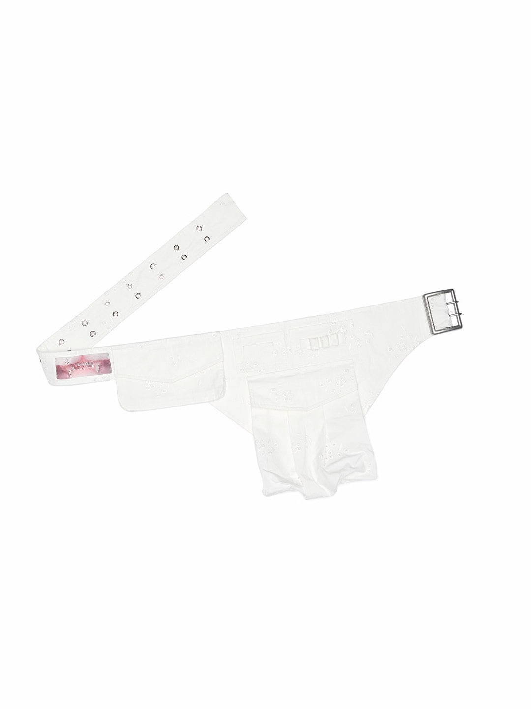 Embroidered Jacquard Utility Belt Bag