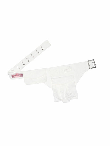 Embroidered Jacquard Utility Belt Bag