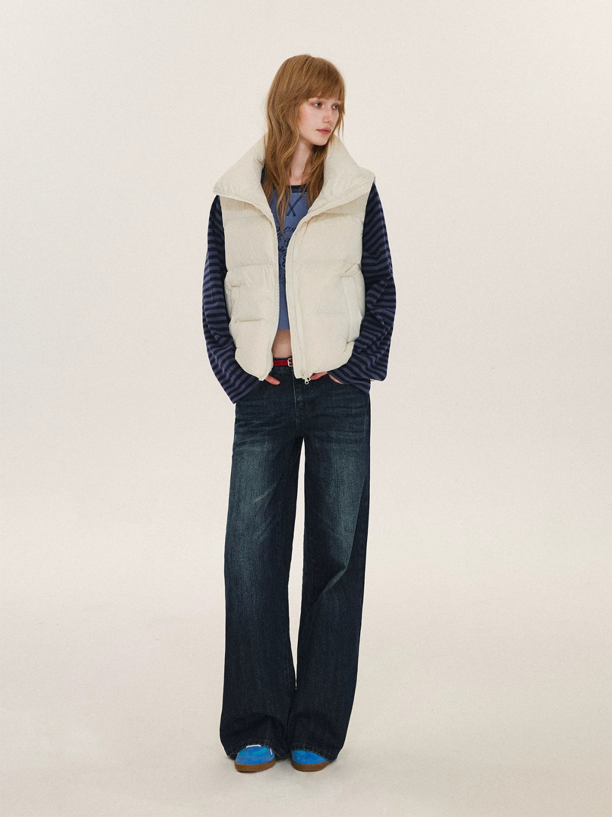 Stand Collar Quilted Down Vest