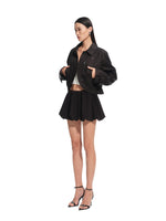 Black & Brown Lyocell-Cotton Moto Jacket