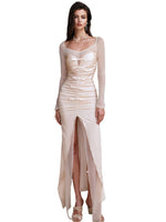 Bowknot Halter Fake Two-piece Dress