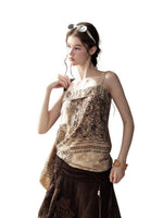 Brown Bohemian Tank Top