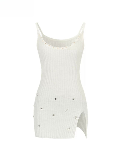 Rhinestone Slit Cami Top