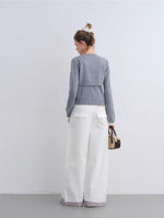 Jacquard Knit Cardigan Cami Set