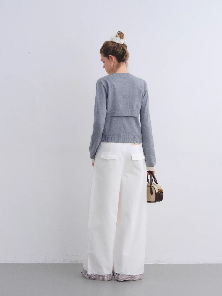 Jacquard Knit Cardigan Cami Set