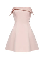 Collar Layered Tulle Mini Dress