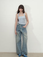 Embroidered Bow Shoulder Strap Slimming Camisole
