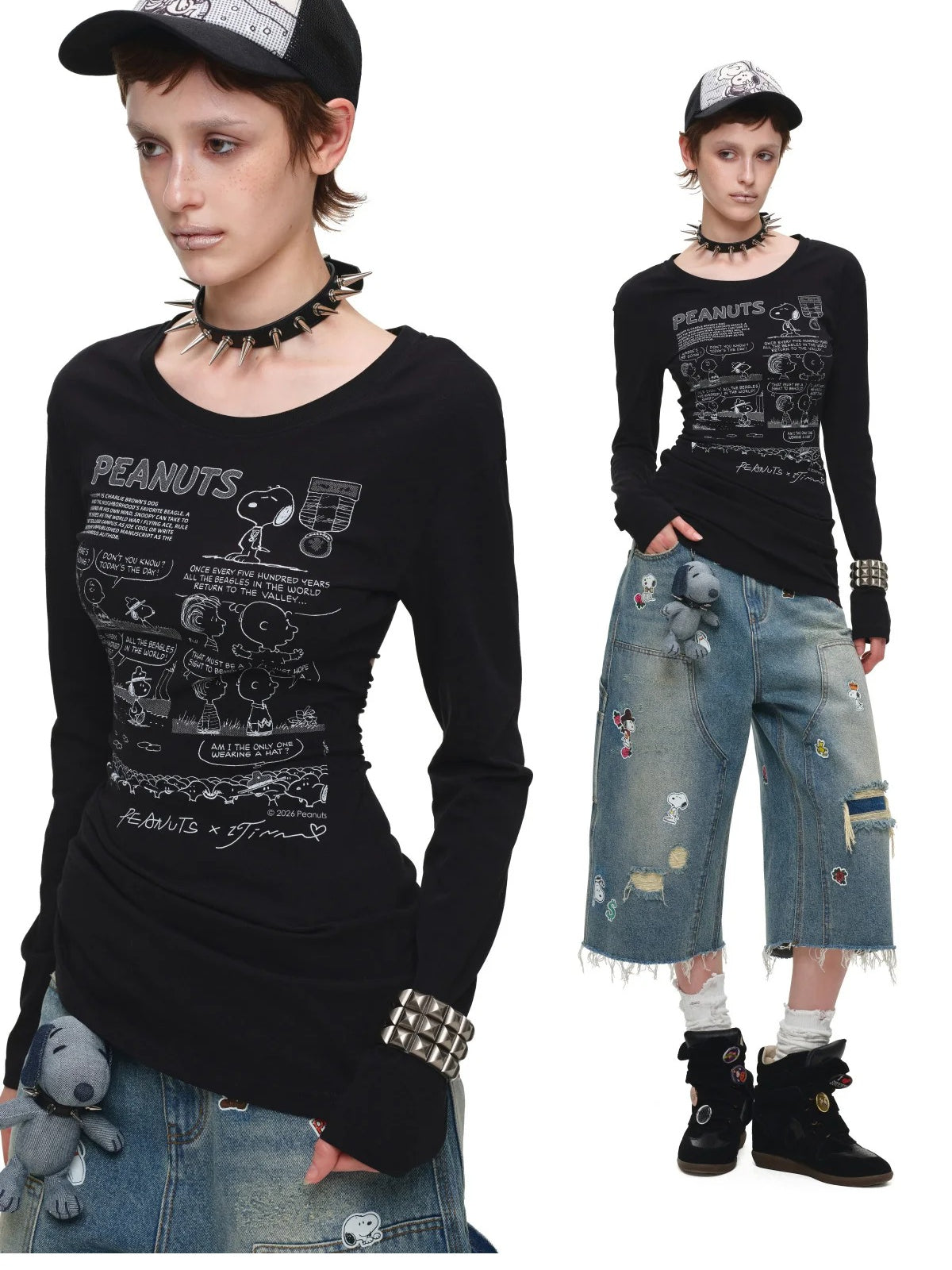 Comic Cutout T-Shirt Dress