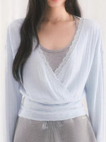 Light Blue Lace Layered Set