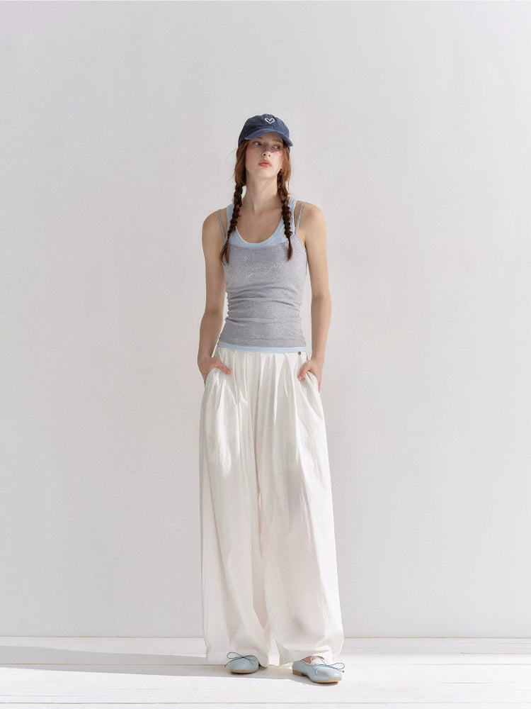 Contrast Logo Tank Top