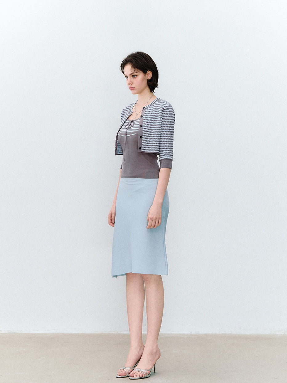 Striped Cardigan Cami Set