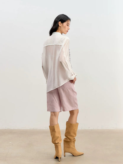 Lyocell Ribbon Blouse