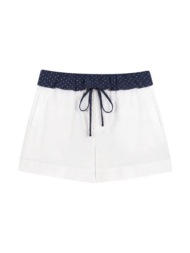 Polka-Dot Off-Shoulder Top &amp; Skirt Set