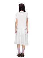 Polka Dot Collar Shirt & Skirt Set