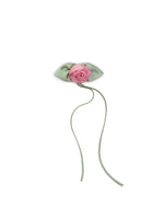 Satin Rose Brooch Clip