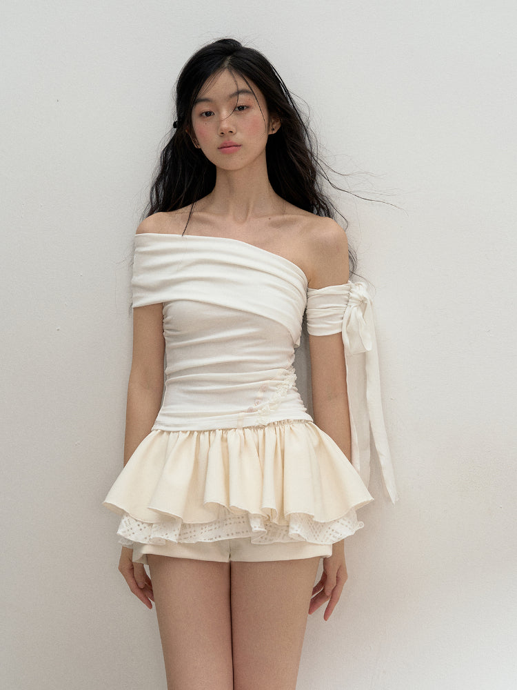 Black and White 3D A-Line Skirt