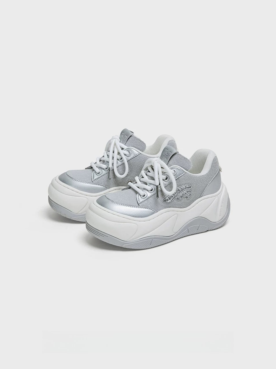 Silver Wave Sneakers
