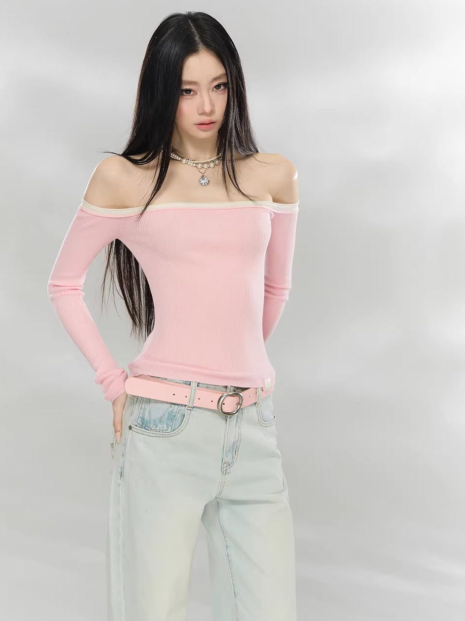 Off-Shoulder Knit Top
