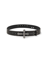 Vintage Cross Studded Leather Belt