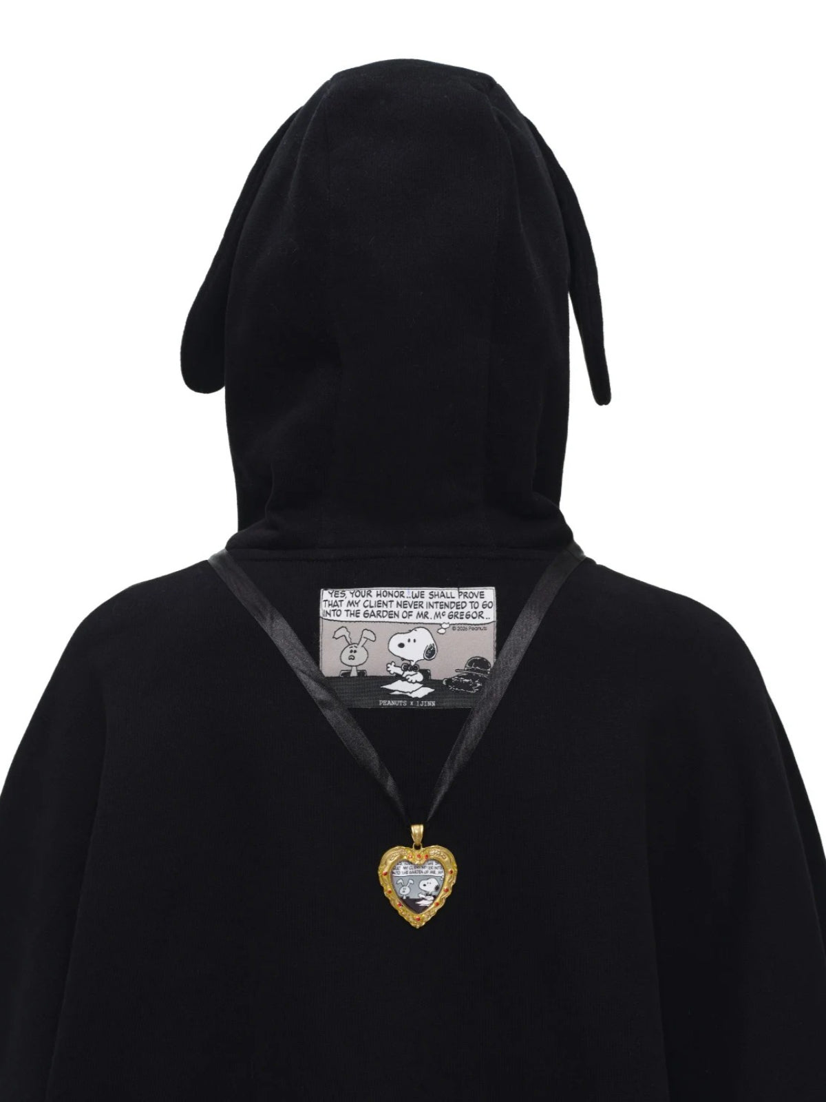 Snoopy Heart Resin Metal Necklace