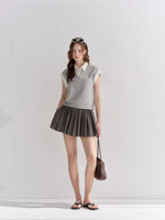 Bubble Hem Mini Skirt