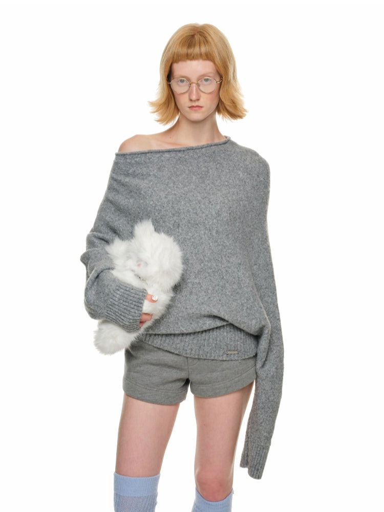 Off-Shoulder Oversized Sweater