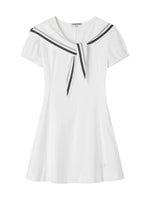 "Nautical Diary" Short Sleeve Dress
