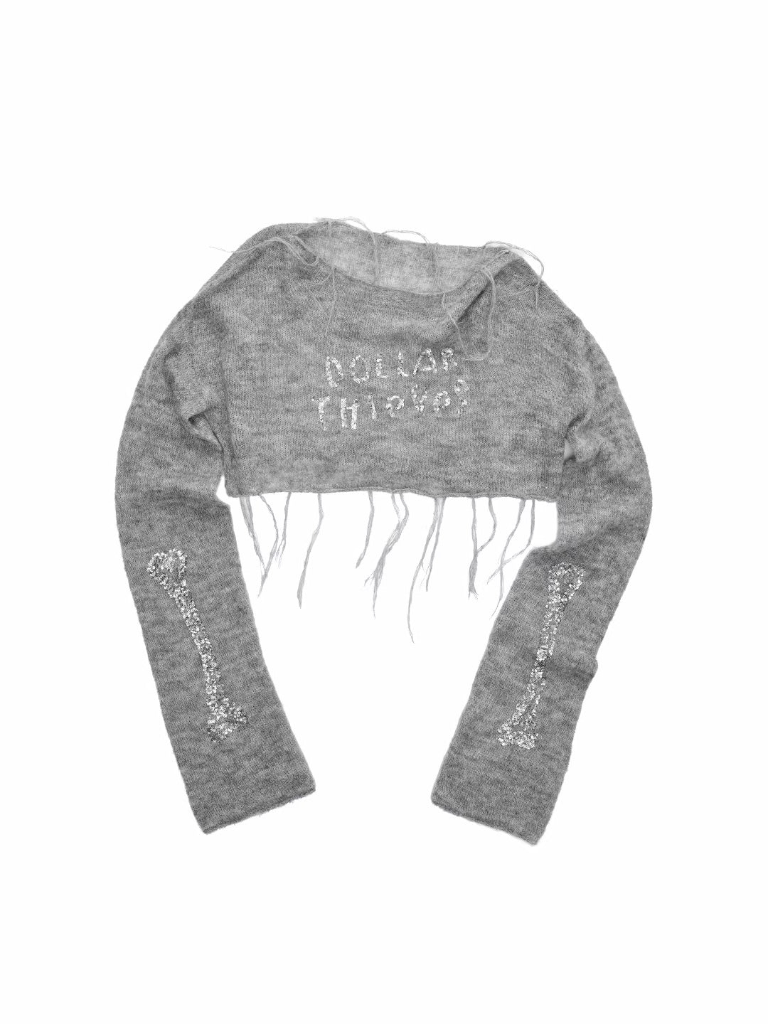 Mohair Sequin Sheer Top