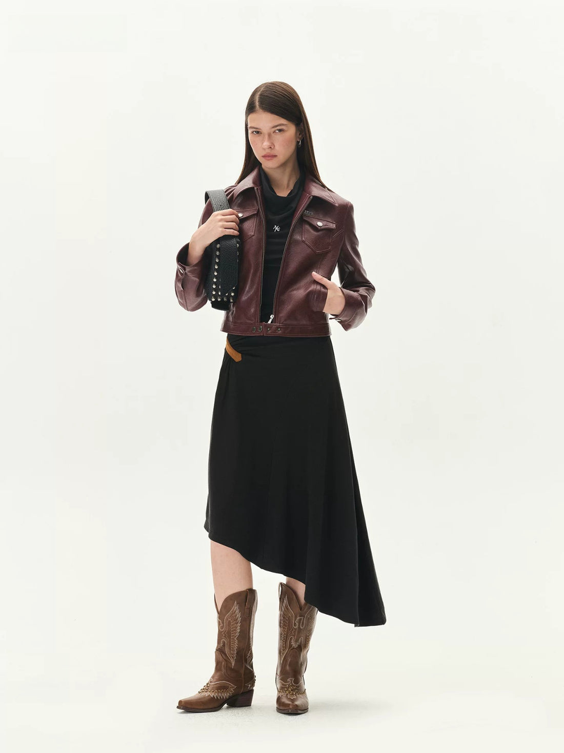Halter Draped Wool Dress