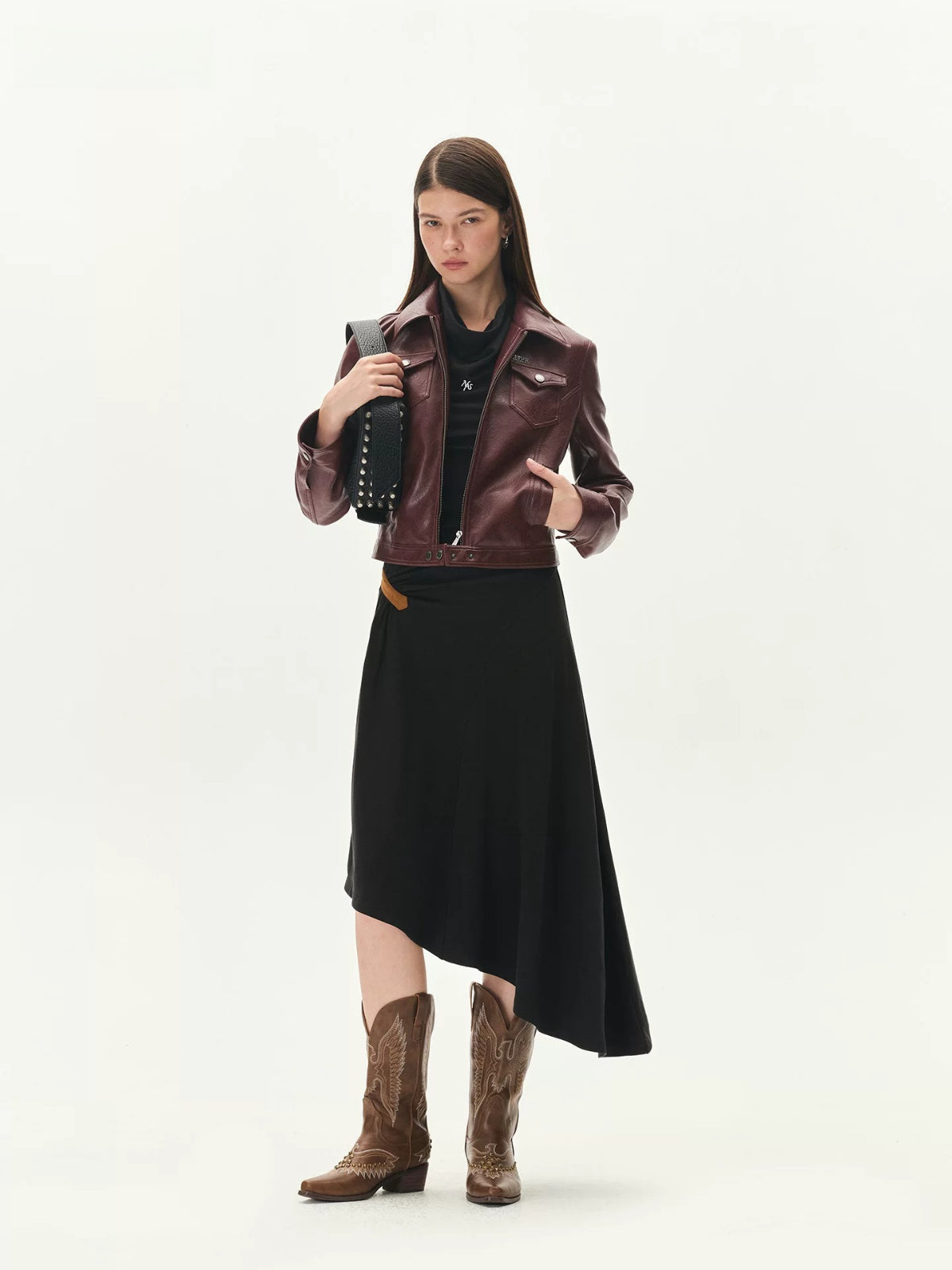 Halter Draped Wool Dress