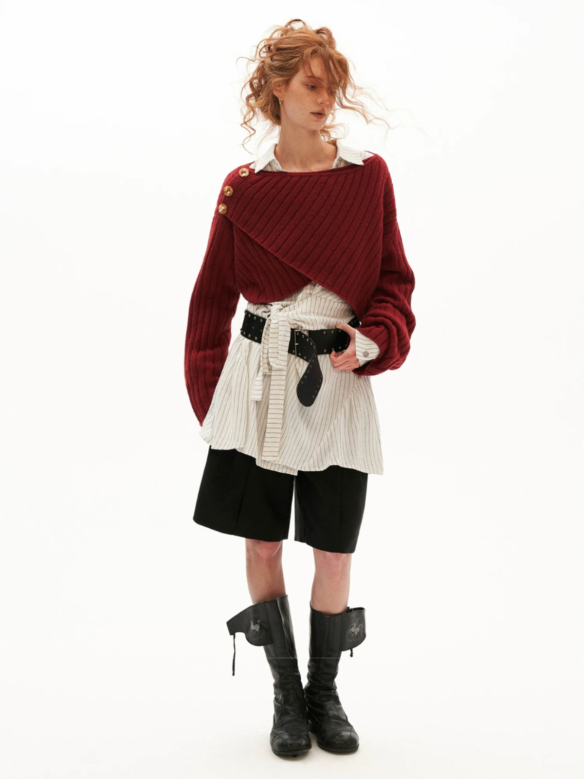 Tailored High Waist Bermuda Shorts