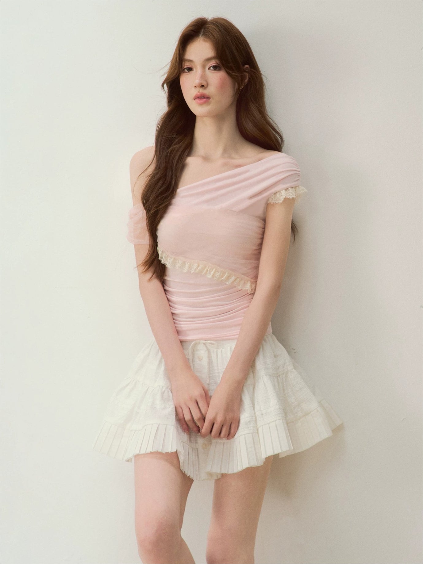 Lace Mesh Shoulder Top