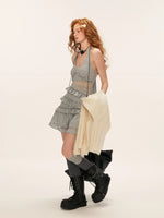 Lace Trim Patchwork Cami Dress