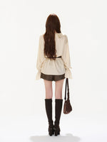 Satin Ruffle Blouse