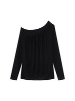 Asymmetrical Draped Lyocell Tee